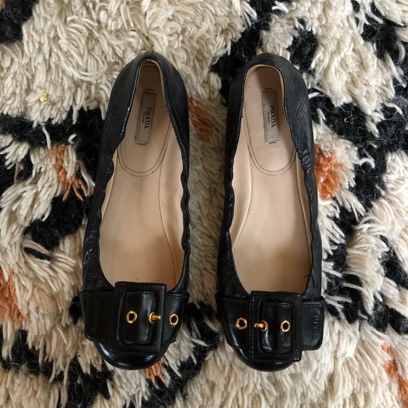 prada buckle shoes